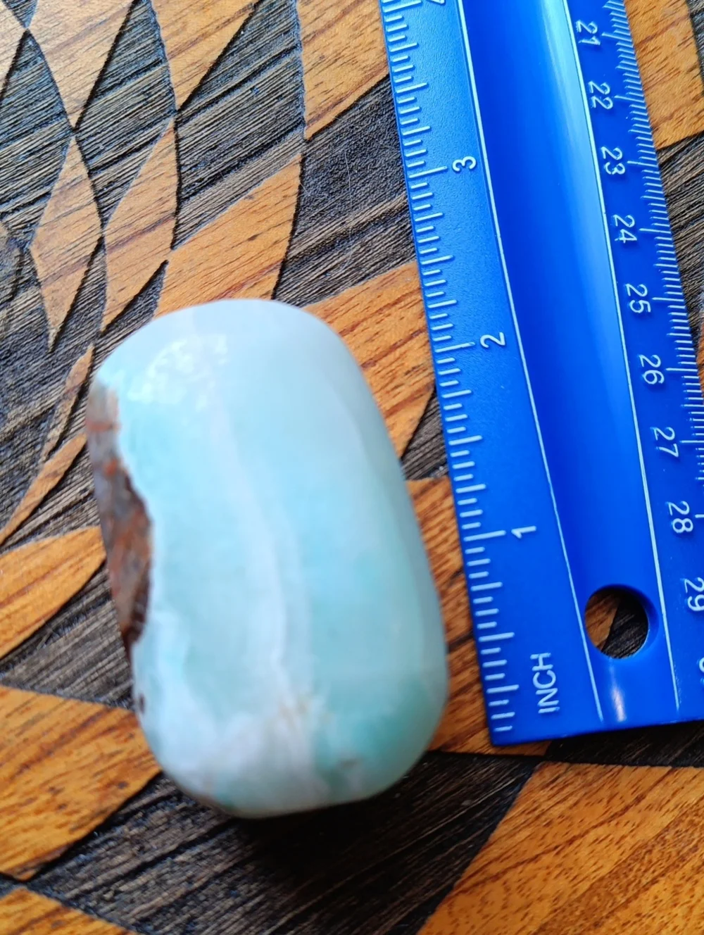 Light Green Calcite Crystal Palm Stone